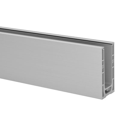 Q-railing EASY GLASS SMART+ Top Mount Profilis MOD 8310 ilgis: 5000 mm, su skylėmis, aliuminis, be paviršiaus apdirbimo