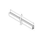 Q-railing EASY GLASS PRIME Top Mount Profilis MOD 8410 ilgis: 5000 mm, su skylėmis, anod. aliuminis, ner. plieno išvaizda (brushed, anodised)