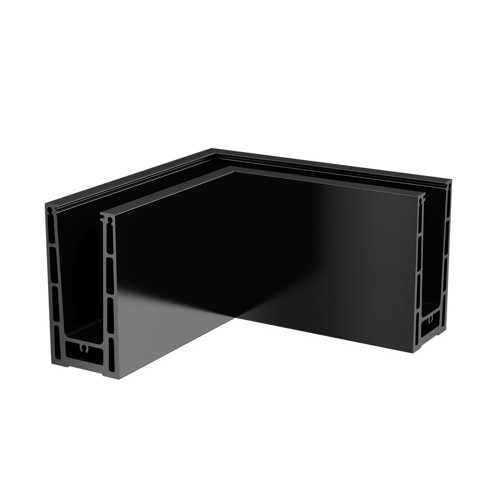 Q-railing EASY GLASS PRIME Top Mount Profilio kampas MOD 8411 aliuminis RAL 9005