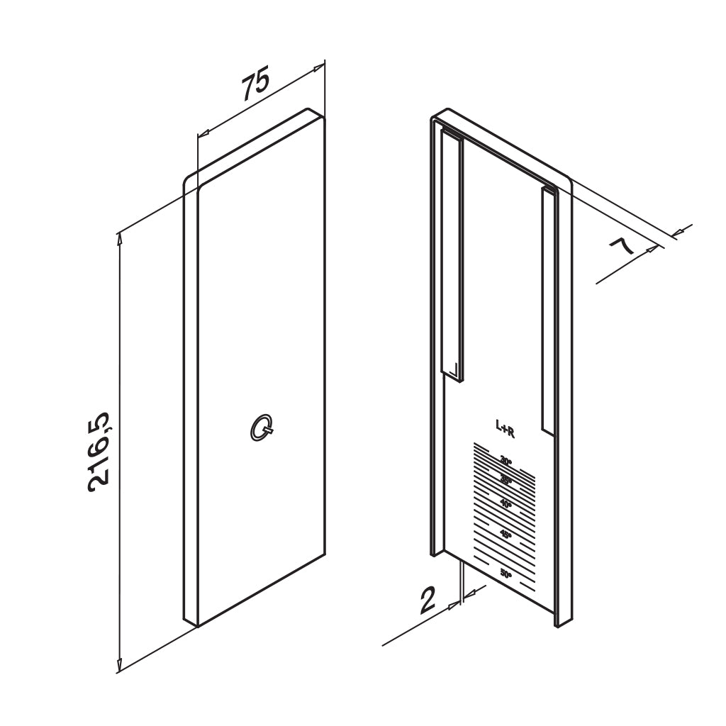 Q-railing EASY GLASS PRIME Top Mount Profilio aklė laiptams MOD 8413 kairė ir dešinė pusės, aliuminis, be paviršiaus apdirbimo