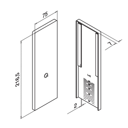 Q-railing EASY GLASS PRIME Top Mount Profilio aklė laiptams MOD 8413 kairė ir dešinė pusės, aliuminis, be paviršiaus apdirbimo