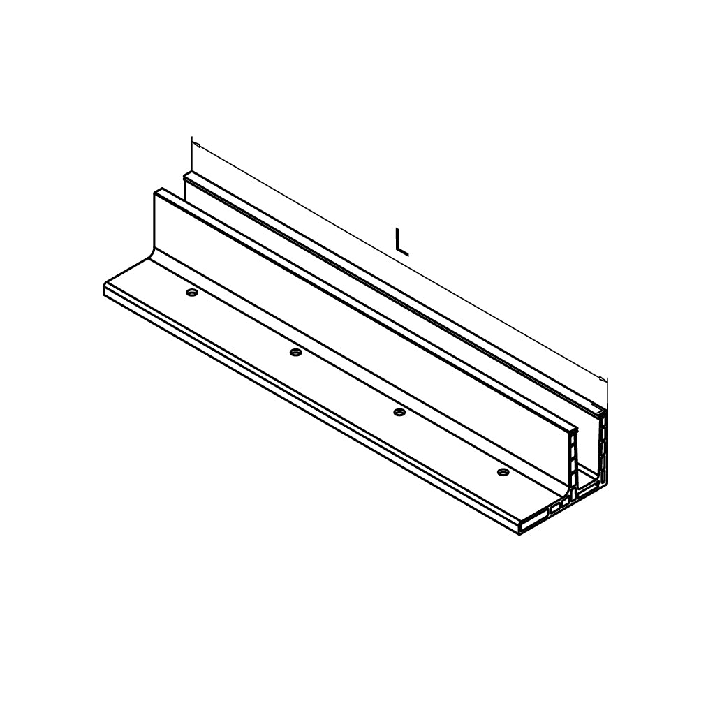 Q-railing EASY GLASS PRIME F Top Mount Profilis MOD 8420 ilgis: 5000 mm, su skylėmis, ner. plieno išvaizda (brushed, anodised)