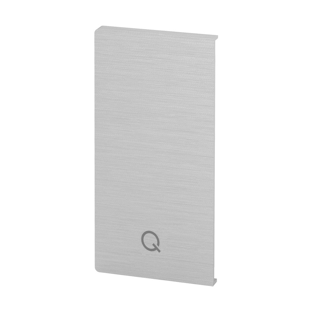 Q-railing EASY GLASS PRIME Fascia Profilio aklė MOD 8432 dešinė pusė, aliuminis, be paviršiaus apdirbimo, profiliui be dangtelio