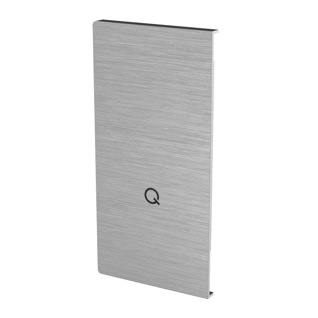 Q-railing EASY GLASS PRIME Fascia Profilio aklė laiptams MOD 8433 profiliui su dangteliu, dešinė pusė, aliuminis, be paviršiaus apdirbimo
