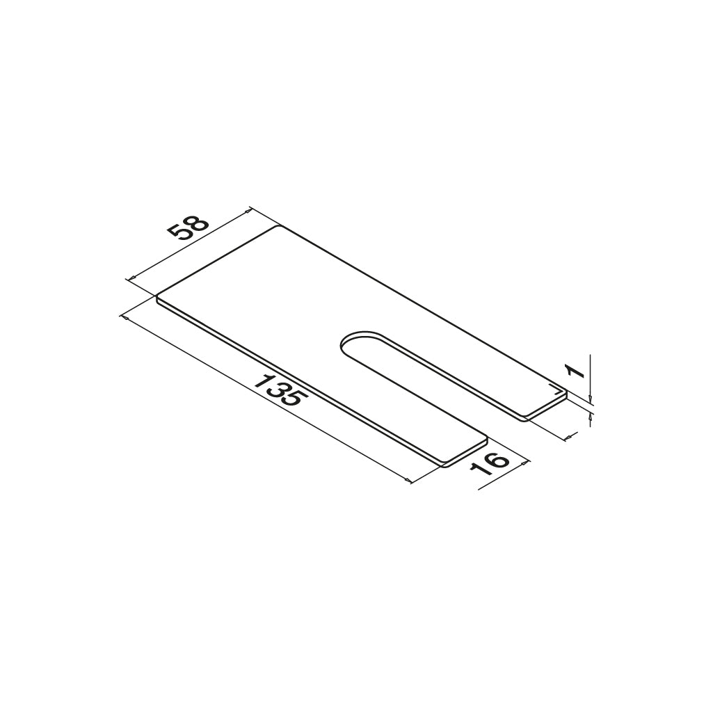 Q-railing EASY GLASS PRIME Fascia tarpinės MOD 8436 1 mm