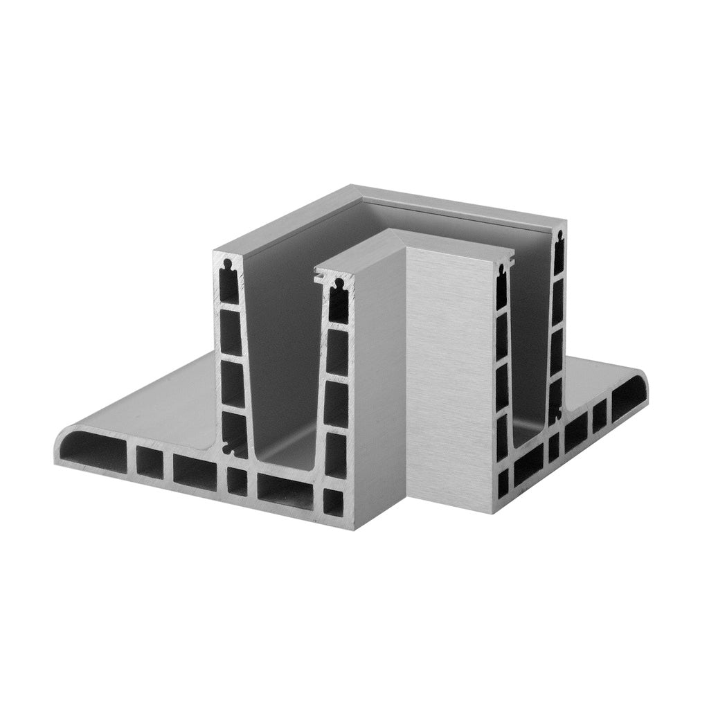 Q-railing EASY GLASS MAX F Top Mount profilio kampas MOD 8521 vidinis kampas, ner. plieno išvaizda (brushed, anodised)