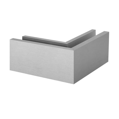 Q-railing EASY GLASS MAX F Top Mount profilio kampas MOD 8521 išorinis kampas, ner. plieno išvaizda (brushed, anodised)