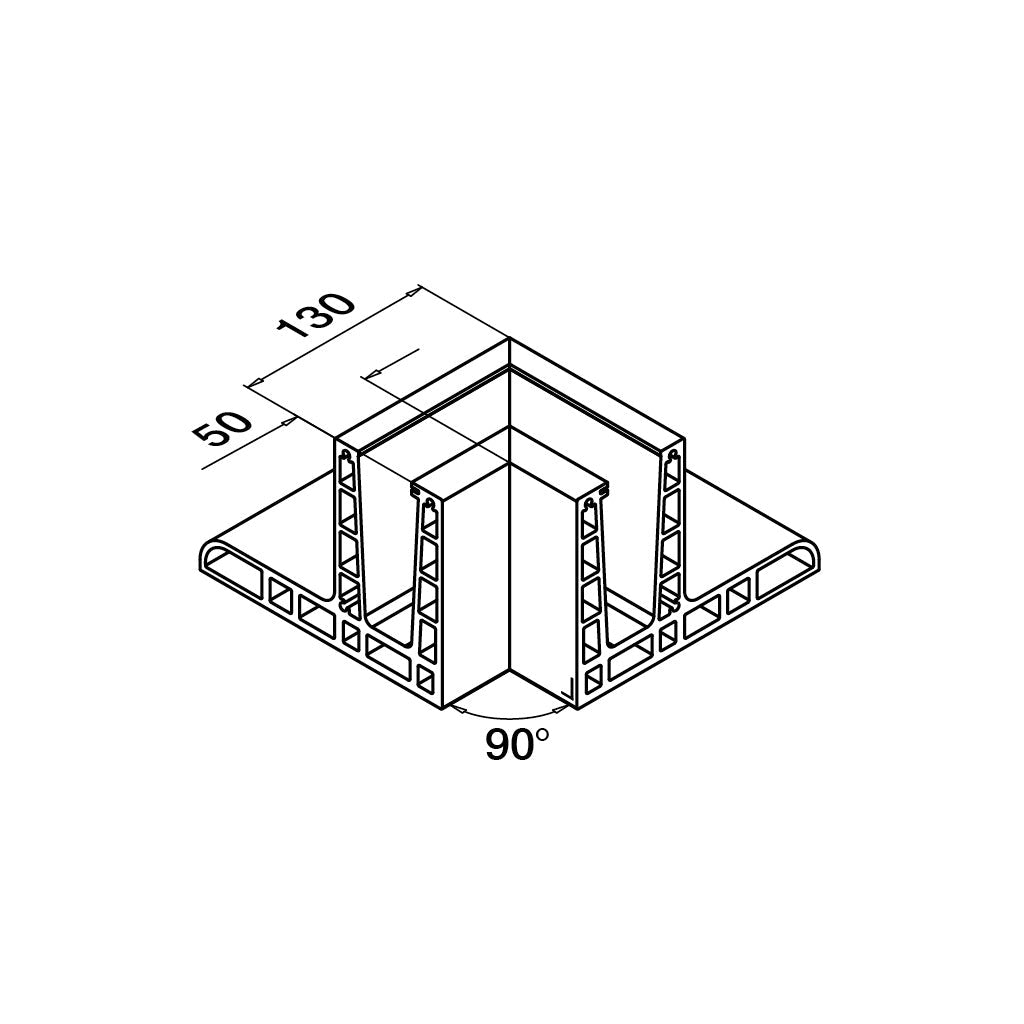 Q-railing EASY GLASS MAX F Top Mount profilio kampas MOD 8521