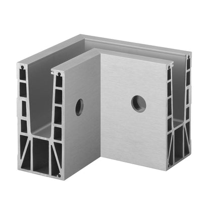Q-railing EASY GLASS MAX Fascia Mount profilio kampas MOD 8531 vidinis kampas, ner. plieno išvaizda (brushed, anodised)