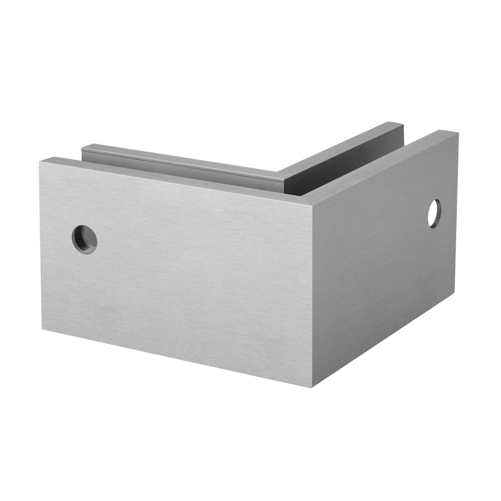 Q-railing EASY GLASS MAX Fascia Mount profilio kampas MOD 8531 išorinis kampas, ner. plieno išvaizda (brushed, anodised)