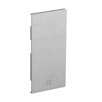 Q-railing EASY GLASS MAX Fascia Mount profilio aklė MOD 8532 kairė pusė, ner. plieno išvaizda (brushed, anodised)
