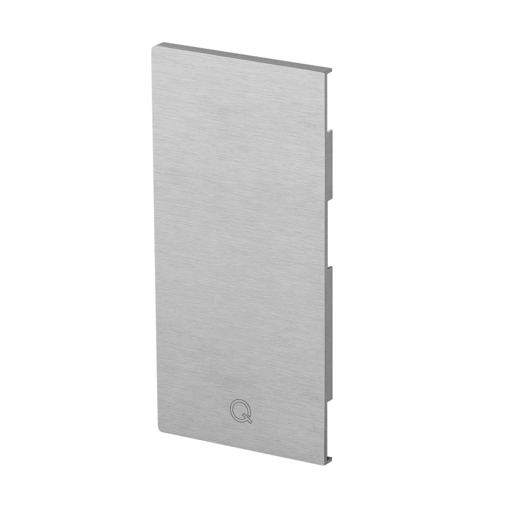 Q-railing EASY GLASS MAX Fascia Mount profilio aklė MOD 8532 dešinė pusė, ner. plieno išvaizda (brushed, anodised)