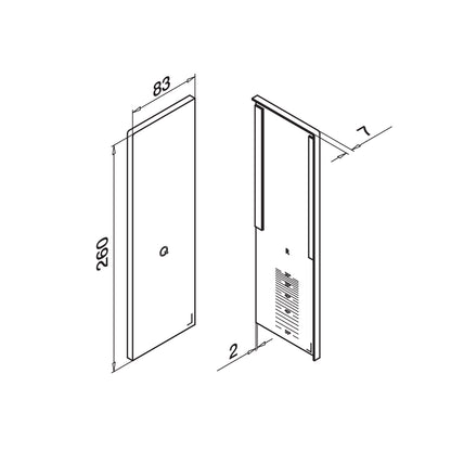 Q-railing EASY GLASS MAX Fascia Mount profilio aklė MOD 8532 laiptams, dešinė pusė, ner. plieno išvaizda (brushed, anodised)