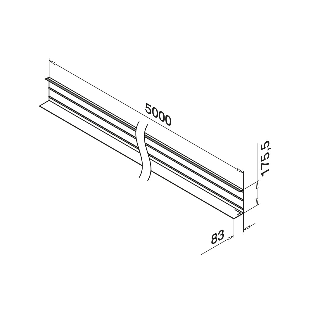 Q-railing EASY GLASS MAX Fascia Mount profilio dangtelis MOD 8535