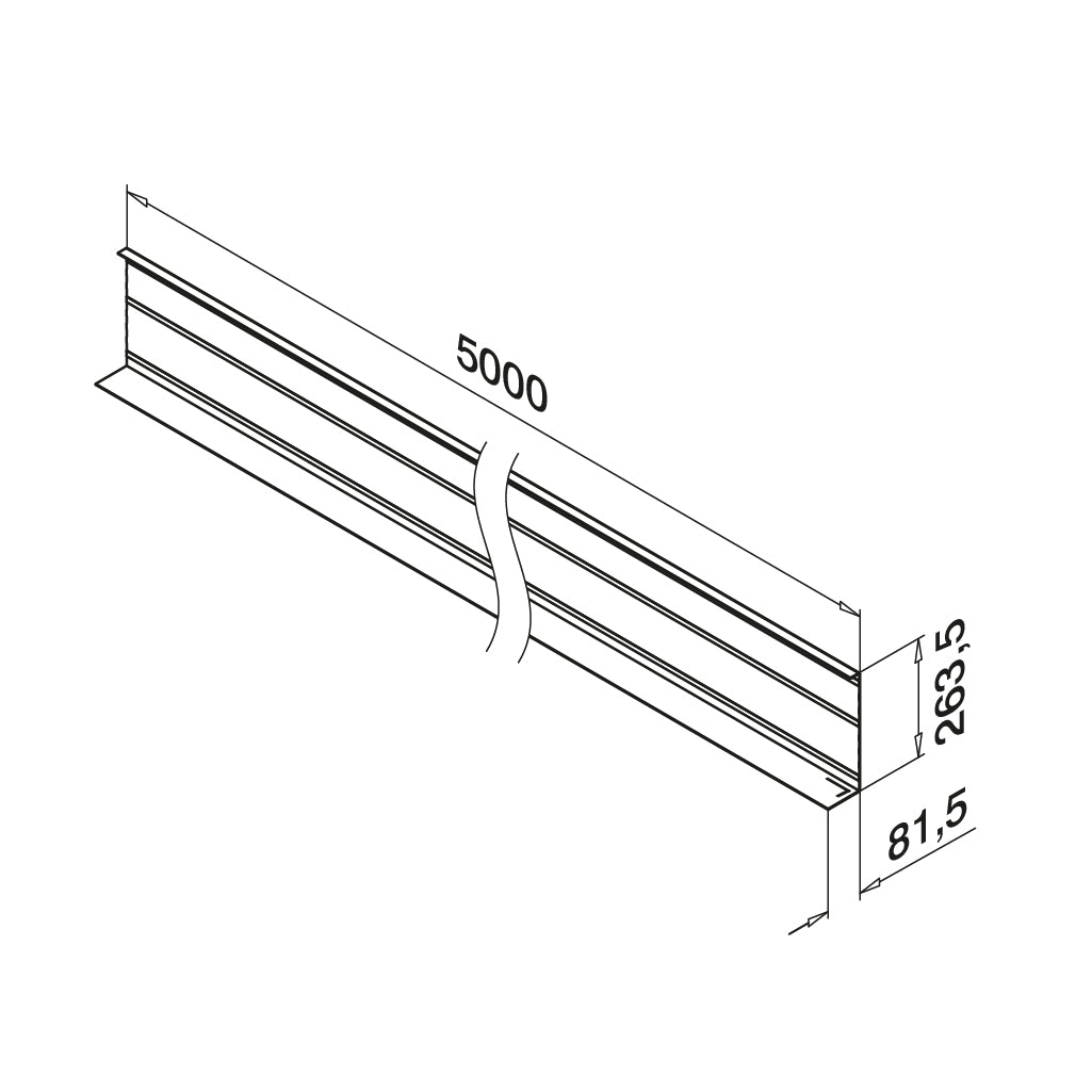 Q-railing EASY GLASS MAX Y Fascia Mount profilio dangtelis MOD 8545