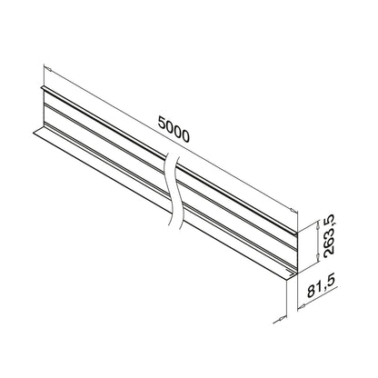 Q-railing EASY GLASS MAX Y Fascia Mount profilio dangtelis MOD 8545