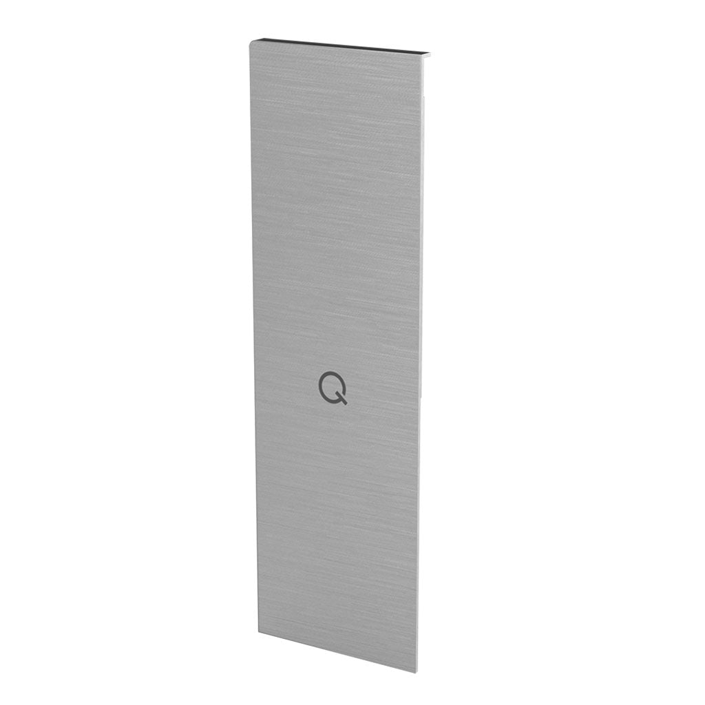 Q-railing EASY GLASS STRONG Fascia Mount profilio aklė MOD 8632 laiptams, profiliui su dangteliu, dešinė pusė, ner. plieno išvaizda (brushed, anodised)