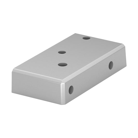 Q-railing Easy Alu turėklo stovo tvirtinimo pagrindas MOD 9026 kairė, aliuminis, be paviršiaus apdirbimo