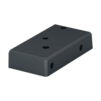 Q-railing Easy Alu turėklo stovo tvirtinimo pagrindas MOD 9026 kairė, aliuminis, juoda RAL 7016