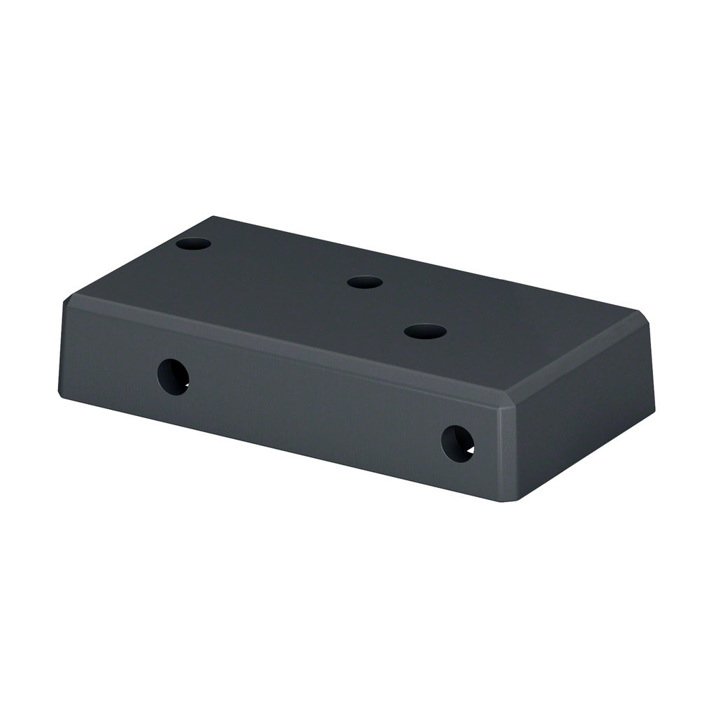 Q-railing Easy Alu turėklo stovo tvirtinimo pagrindas MOD 9026 dešinė, aliuminis, juoda RAL 7016