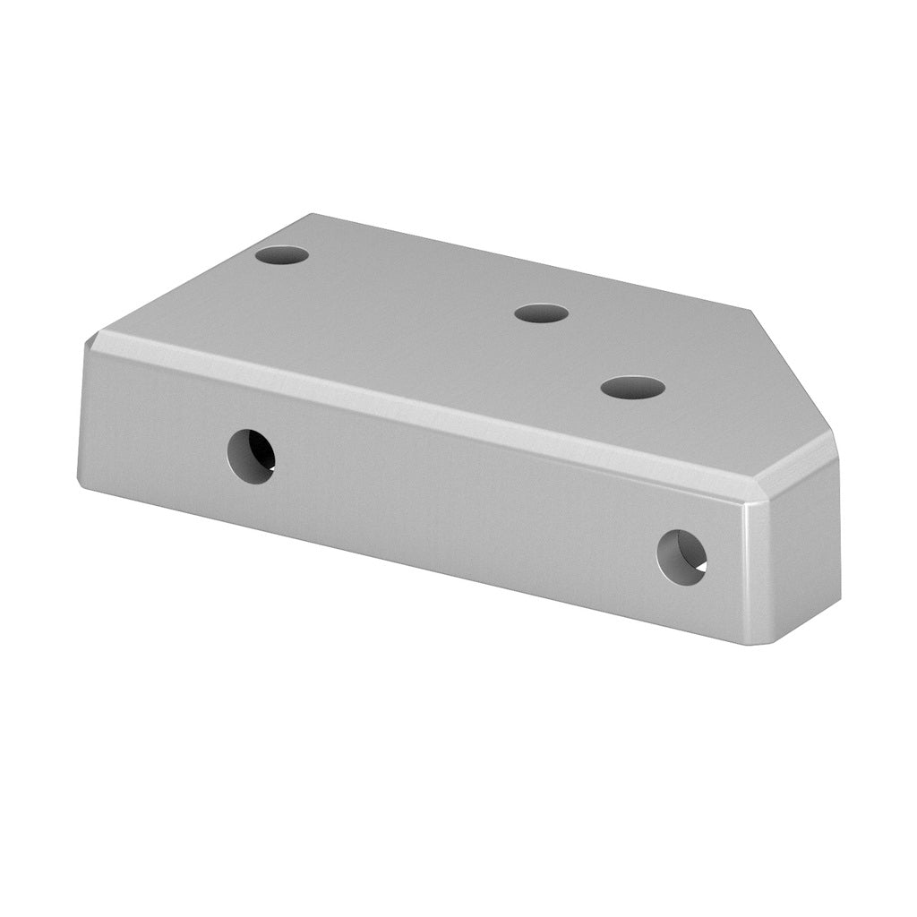 Q-railing Easy Alu turėklo stovo tvirtinimo pagrindas MOD 9026 vidinis kampas, anod. aliuminis, ner. plieno išvaizda (brushed, anodised)