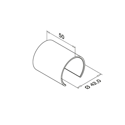 Q-railing medinio porankio ant stiklo sujungimas MOD 6791