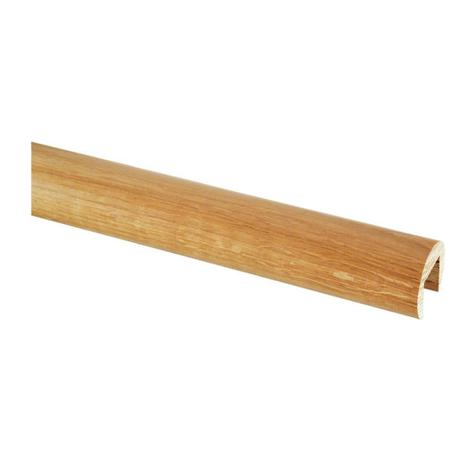 Q-railing medinis porankis ant stiklo Ø42mm, L=2500mm, MOD 6950 U=24x24 mm, ąžuolas, lakuotas
