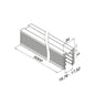 Q-railing EASY GLASS porankio ant stiklo tarpinė MOD 5134 stiklas: 16.76-17.52 mm, ilgis: 5000 mm