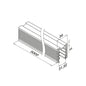 Q-railing EASY GLASS porankio ant stiklo tarpinė MOD 5134 stiklas: 31.52 mm, ilgis: 5000 mm