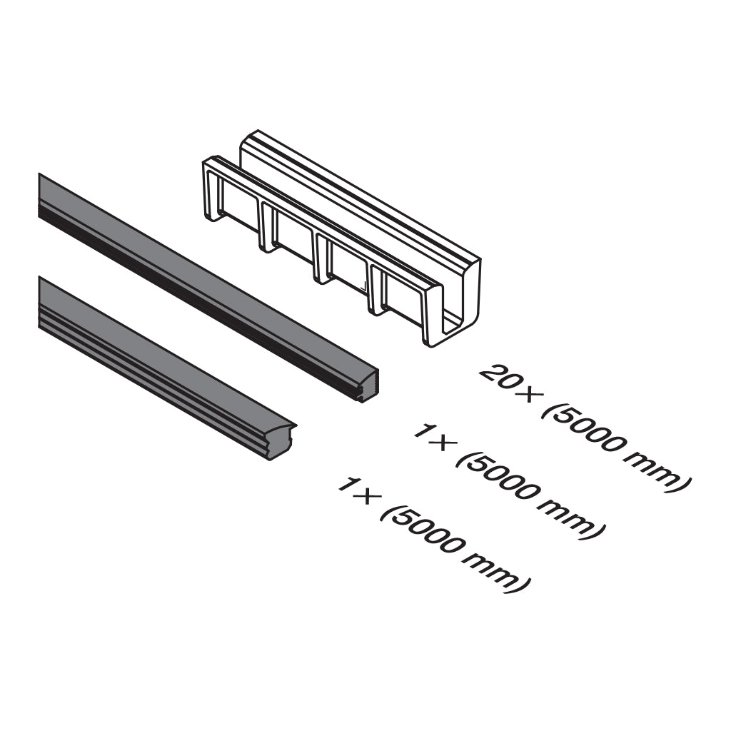 Q-railing EASY GLASS HYBRID nereguliuojamos tarpinės MOD 6910 stiklas: 12.76 - 13.52 mm