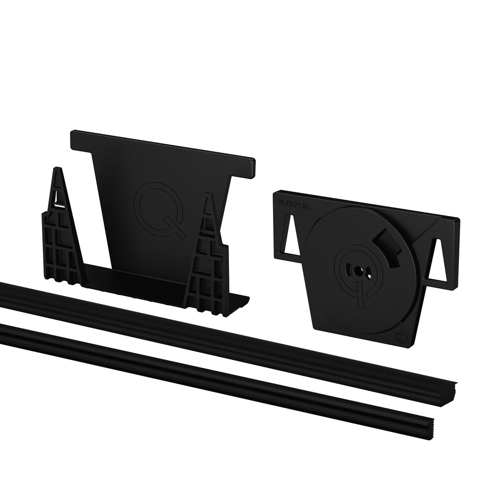 Q-railing EASY GLASS SMART Q-disc set nereguliuojamų tarpinių komplektas MOD 8200 stiklas: 12.76 - 13.52 mm, ilgis: 25 m