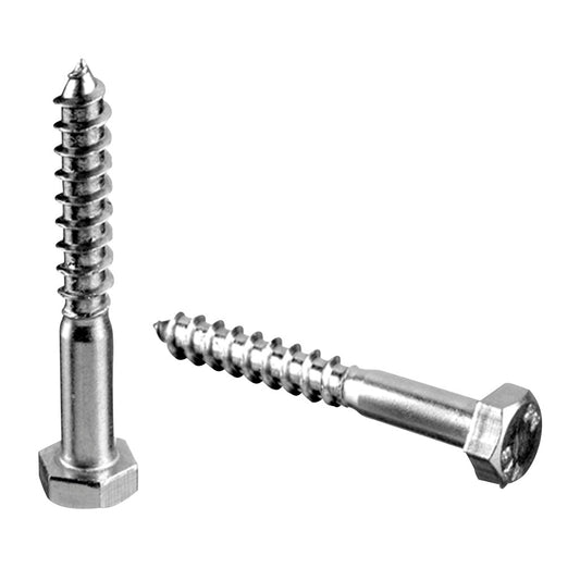 Q-railing medvaržtis su šešiakampe galvute DIN 571 MOD 0200 A2-70, 7 x 60 mm, QS-3