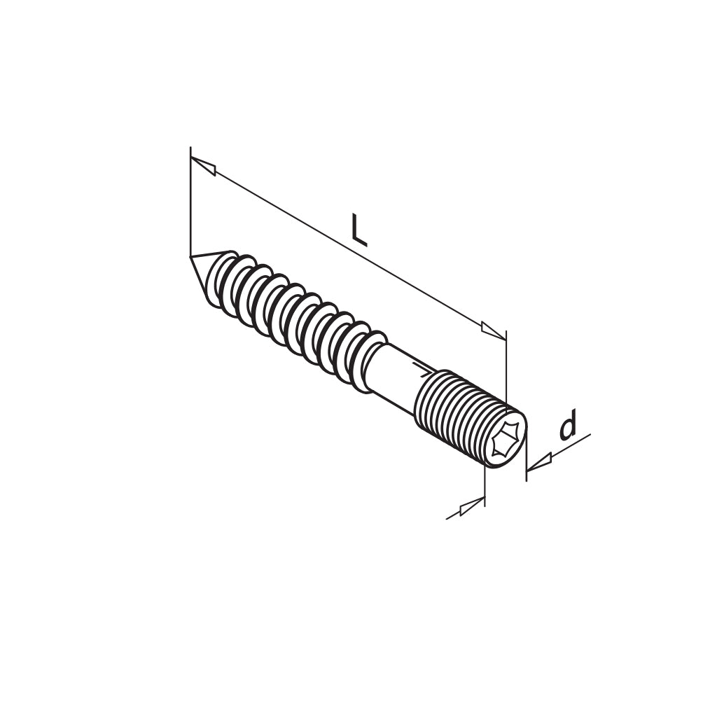 Q-railing varžtas MOD 0205 A2-70, 50 mm, QS-1