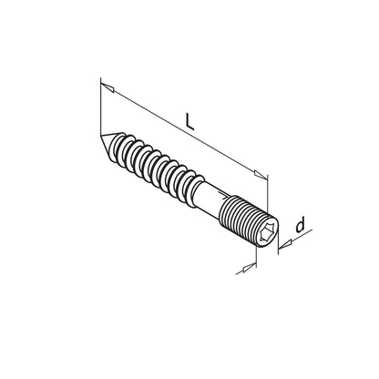 Q-railing varžtas MOD 0205 A2-70, 50 mm, QS-1