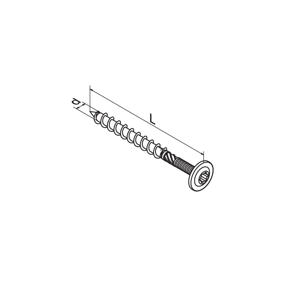 Q-railing medvaržtis su poveržline galvute Assy 3.0 SK MOD 0250 A2-70, 6 x 80 mm, QS-264