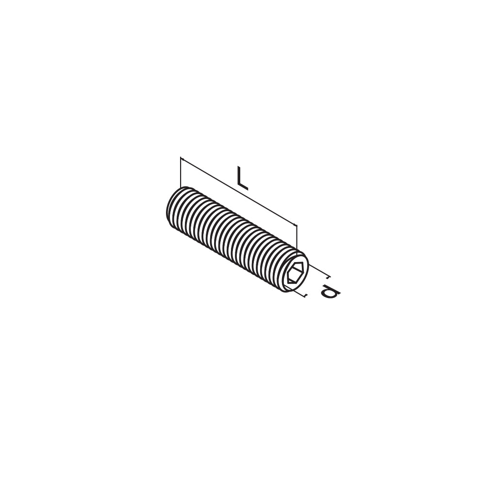 Q-railing įsukamas varžtas vidiniu šešiakampiu smailus A2-70, M8 x 50 mm MOD 0491