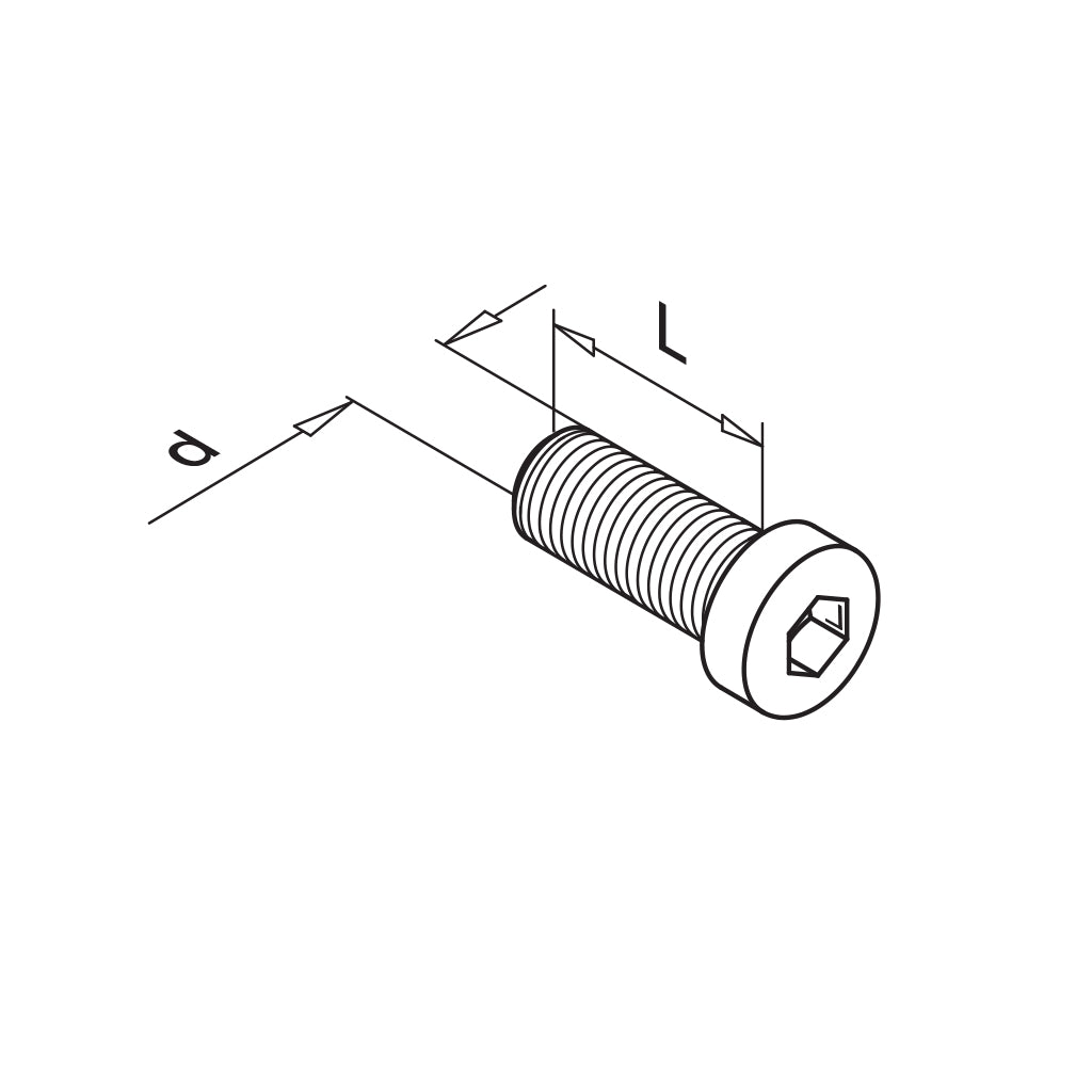 Q-railing šešiakampis cilindrinės galvutės varžtas MOD 0662 A4-70, M12 x 30 mm, QS-221