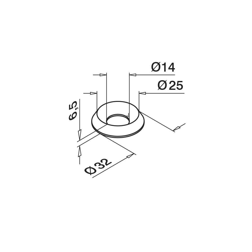 Q-railing poveržlė M12 sriegiui A4-70, M12, 32 x 7 mmQS-286 MOD 0665
