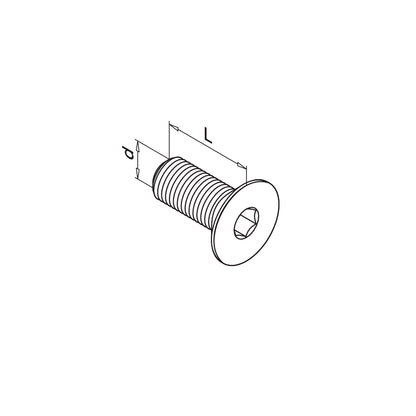 Q-railing įleidžiamas šešiakampis varžtas MOD 0670 A4-70, M6 x 20 mm, QS-42