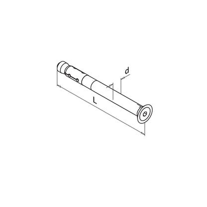 Q-railing didelio našumo ankeris Q SZ-SK 12/50 Ø12 12 x 120 mm MOD 4210 ner. plienas AISI 316