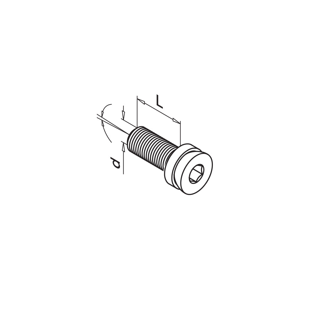 Q-railing reguliavimo varžtas stiklo laikikliui M8x20 mm QS-46 MOD 0681 cinkuotas, M8 x 20 mm, QS-46
