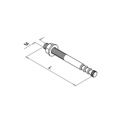 Q-railing Ankeris Q VMZ-A, cinkuotas plienas MOD 4010 M10 x 85 mm, QS-65