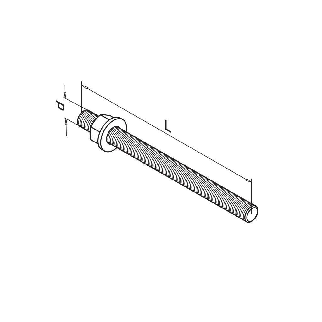 Q-railing Ankeris Q VMU-A, cinkuotas plienas MOD 4410 M12 x 175 mm, QS-276