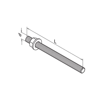 Q-railing Ankeris Q VMU-A, cinkuotas plienas MOD 4410 M8 x 110 mm, QS-270