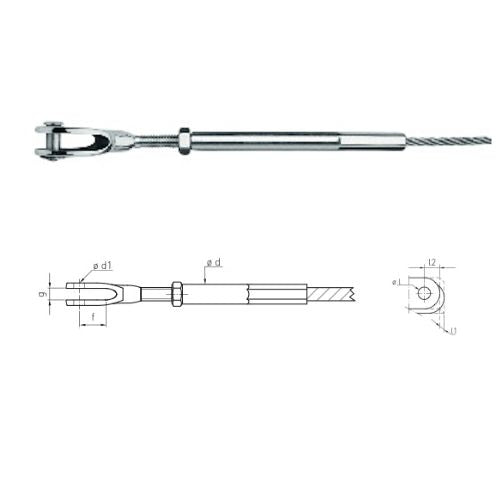 Carl Stahl CS Fork with internal thread, swaged 306
