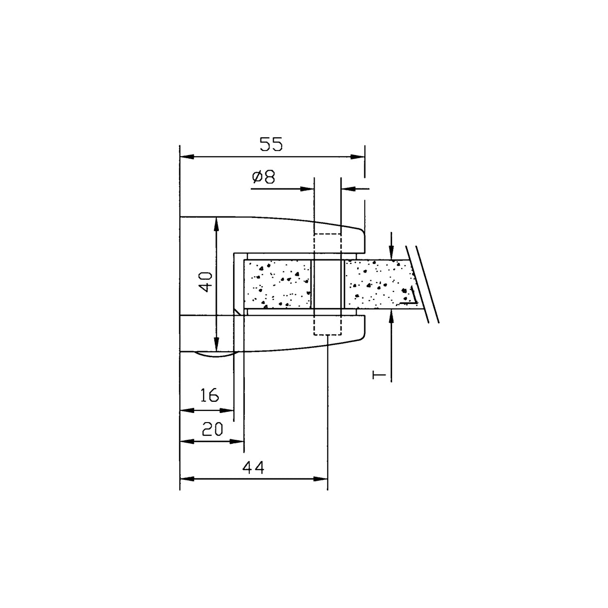 G-fittings Glass clamp Annemarijne
