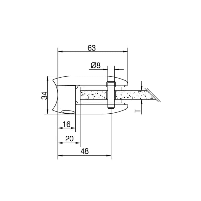 G-fittings Glass clamp Nezha
