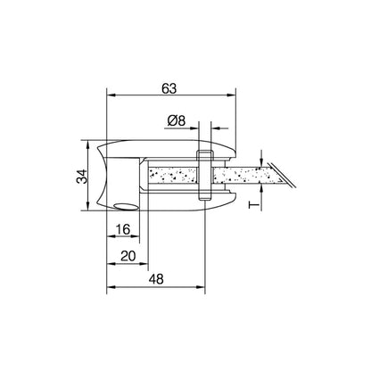 G-fittings Glass clamp Nezha