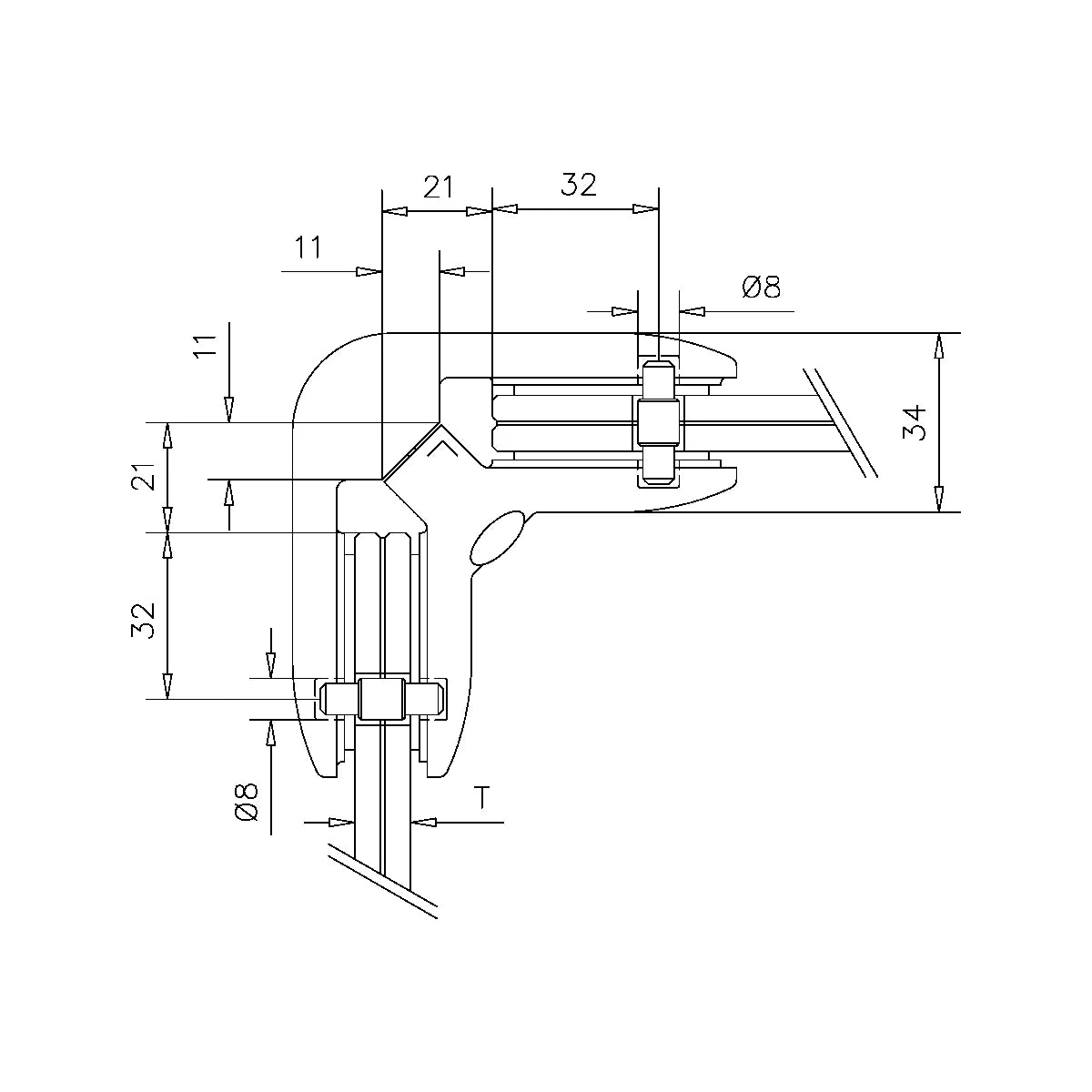 G-fittings Glass connector Emanuelle