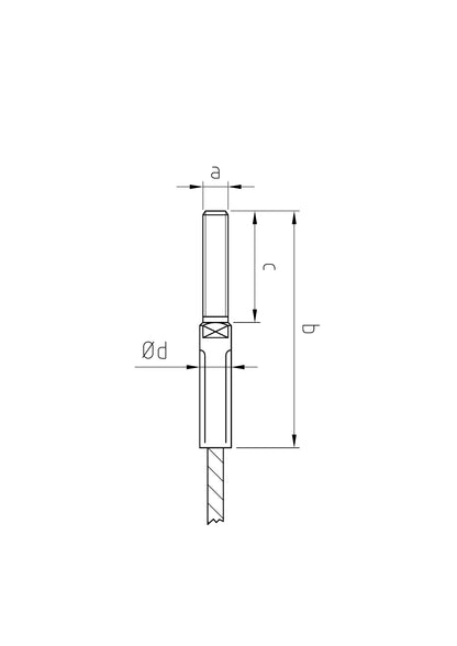 Carl Stahl I-SYS stainless steel Carl Stahl External thread, roll swaged, RH thread M14x76